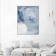 Giant Art Canvas  30x40 Blue Cloudy Dreams II Framed in Multi-Color