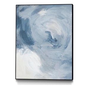Giant Art Canvas  30x40 Blue Cloudy Dreams II Framed in Multi-Color