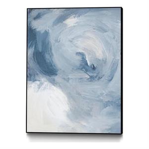 Giant Art Canvas  24x32 Blue Cloudy Dreams II Framed in Multi-Color