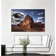 Giant Art Canvas  36x24 Red Mountain Framed in Multi-Color