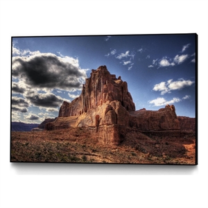 Giant Art Canvas  36x24 Red Mountain Framed in Multi-Color
