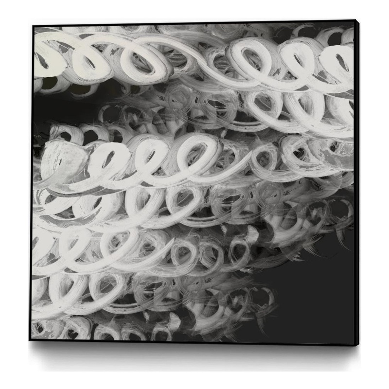 Giant Art Canvas  30x30 Love Letters I Framed in Multi-Color