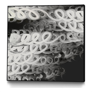 Giant Art Canvas  30x30 Love Letters I Framed in Multi-Color