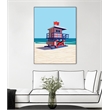 Giant Art Canvas  24x32 Americana Villa Framed in Red