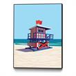 Giant Art Canvas  24x32 Americana Villa Framed in Red