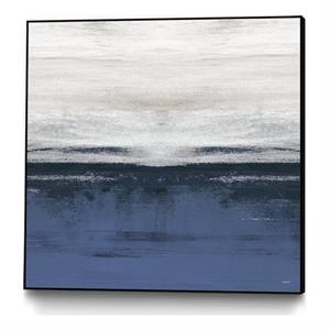 Giant Art Canvas  20x20 Familiar Feeling Blue Square II Framed in Multi-Color