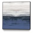 Giant Art Canvas  20x20 Familiar Feeling Blue Square II Framed in Multi-Color