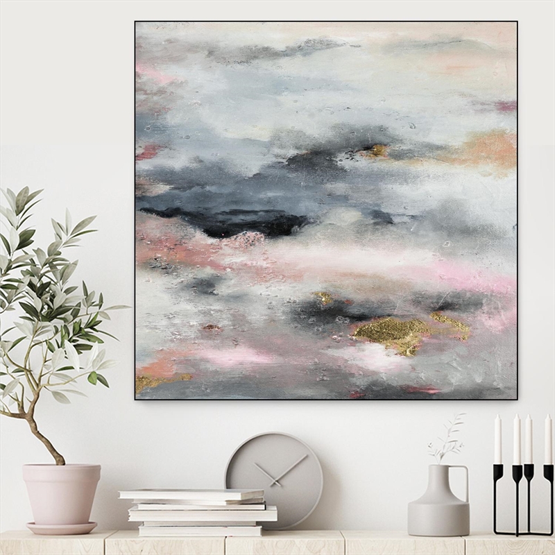 Giant Art Canvas  20x20 A Blush In The Dark (Square) Framed in Multi-Color