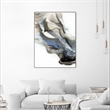 Giant Art Canvas  30x40 Green And Blue Wave Framed in Multi-Color