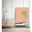 Giant Art Canvas  24x36 Palm Springs With Convertible Framed in Multi-Color