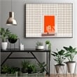 Giant Art Canvas  32x24 Mid Century Modern Front Door Framed in Multi-Color