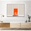 Giant Art Canvas  32x24 Mid Century Modern Front Door Framed in Multi-Color