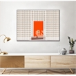 Giant Art Canvas  24x18 Mid Century Modern Front Door Framed in Multi-Color