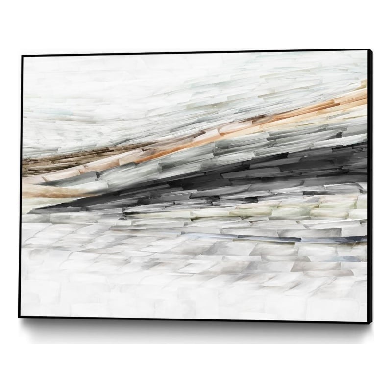 Giant Art Canvas  40x30 Lady of the Rocks II Framed in Multi-Color