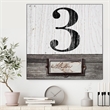 Giant Art Canvas  30x30 Drawer Number 3 Framed in Multi-Color