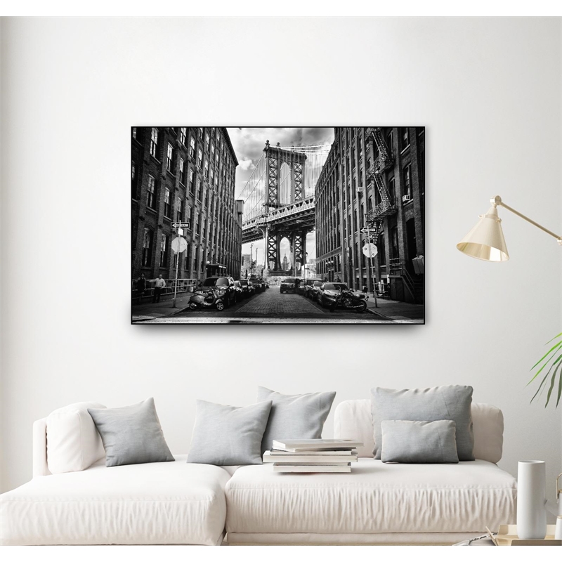 Giant Art Canvas  36x24 In America Framed in Multi-Color