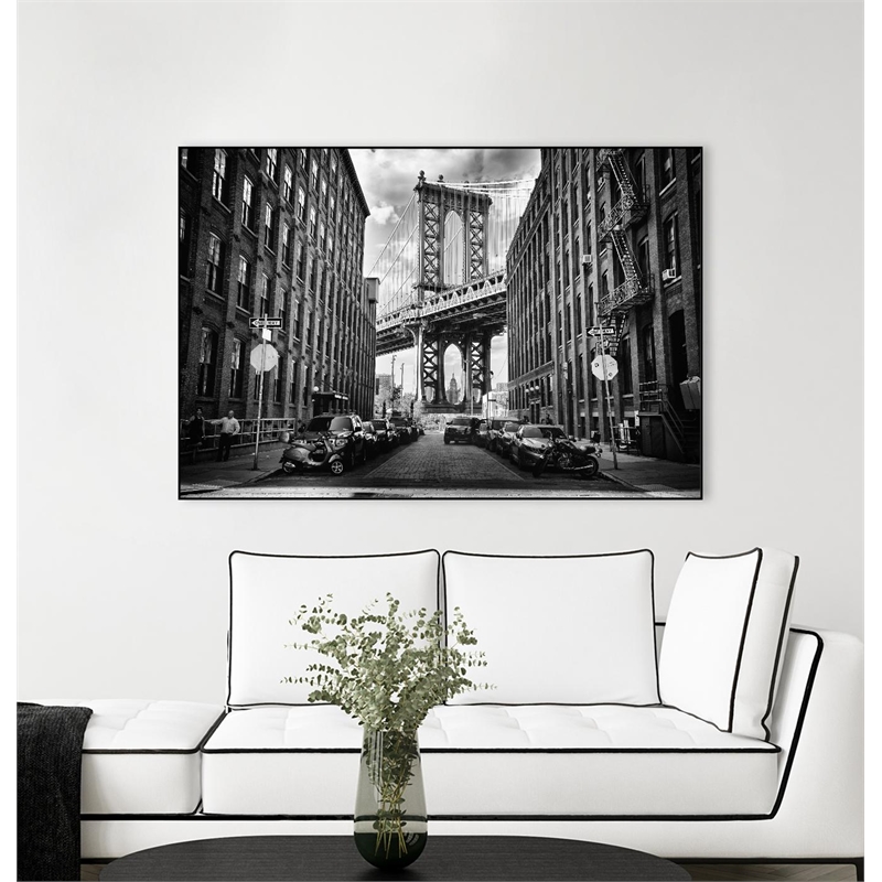 Giant Art Canvas  36x24 In America Framed in Multi-Color
