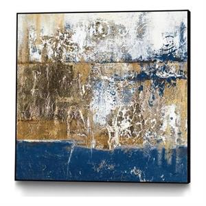 Giant Art Canvas  20x20 Blue Contemporaneo Framed in Multi-Color