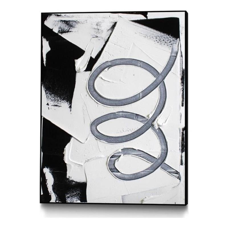 Giant Art Canvas  24x32 Swirl  Framed in Multi-Color