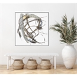 Giant Art Canvas  30x30 Gestural Gold I Framed in Multi-Color