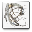 Giant Art Canvas  30x30 Gestural Gold I Framed in Multi-Color