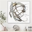 Giant Art Canvas  20x20 Gestural Gold I Framed in Multi-Color