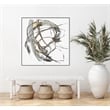 Giant Art Canvas  20x20 Gestural Gold I Framed in Multi-Color