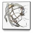 Giant Art Canvas  20x20 Gestural Gold I Framed in Multi-Color
