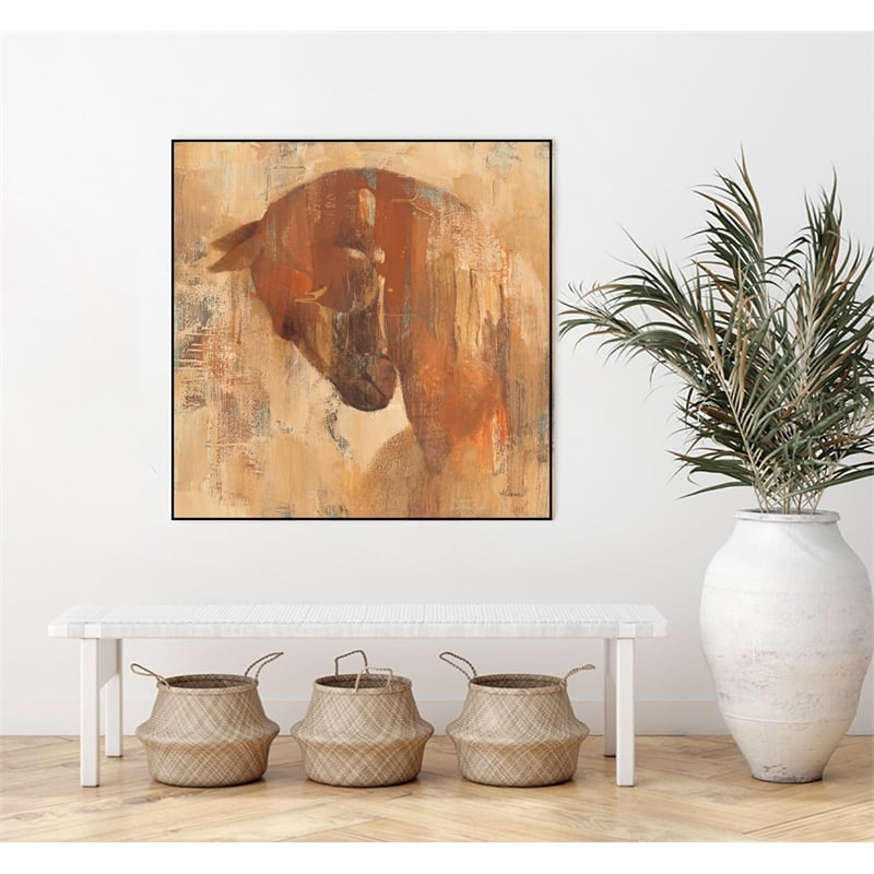 Giant Art Canvas  30x30 Charger Framed in Red