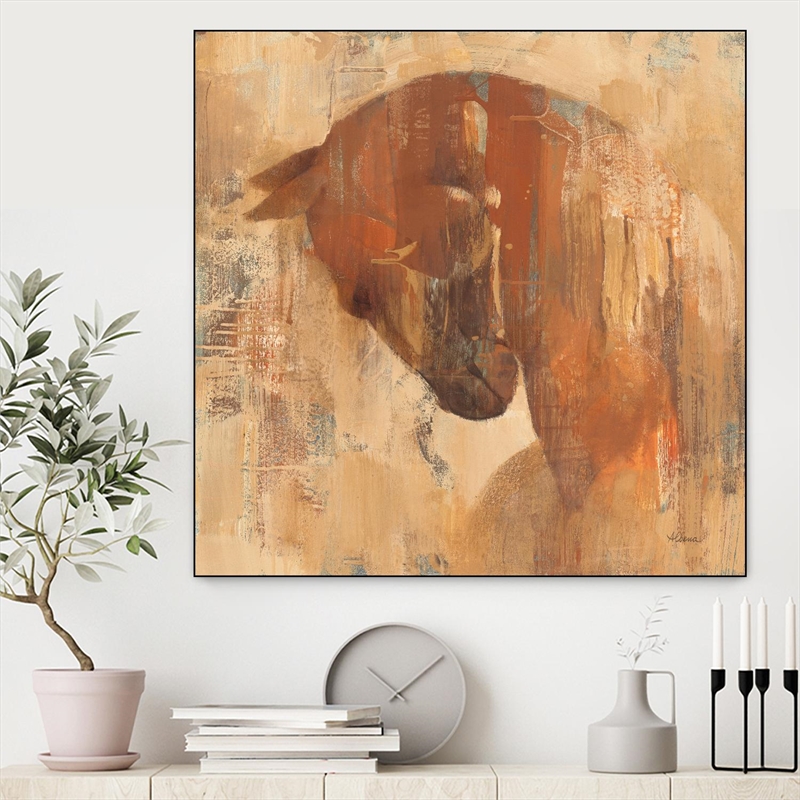 Giant Art Canvas  20x20 Charger Framed in Red