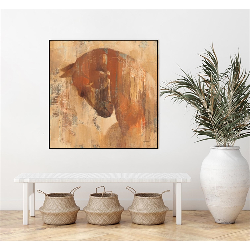 Giant Art Canvas  20x20 Charger Framed in Red
