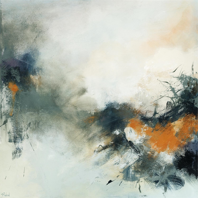 Giant Art 54x54 Transition Fine Art Giant Canvas Print in Orange