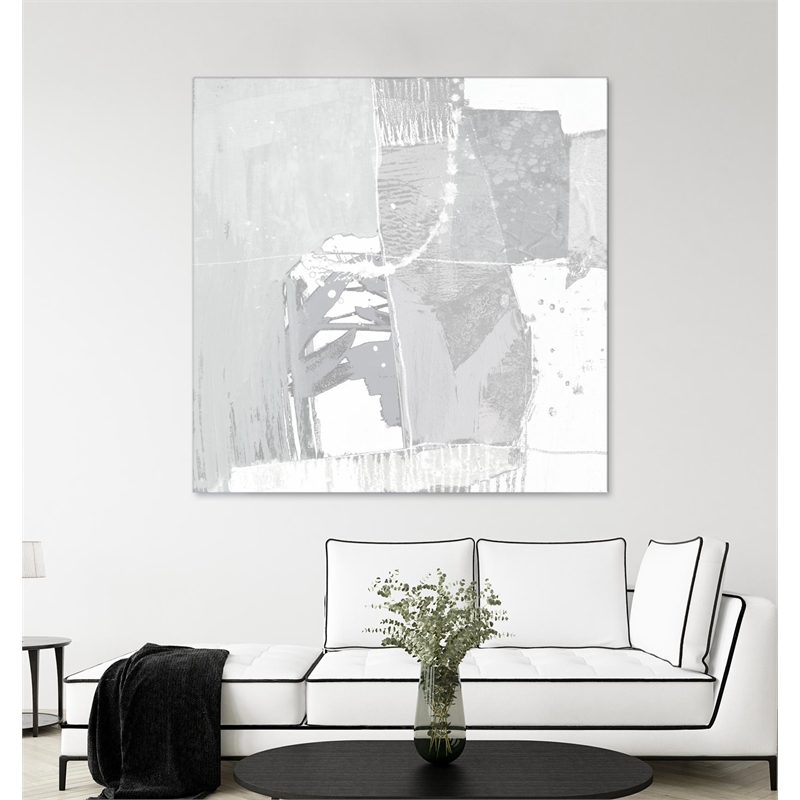 Giant Art 54x54 Composition Neutral I Fine Art Giant Canvas Print in White