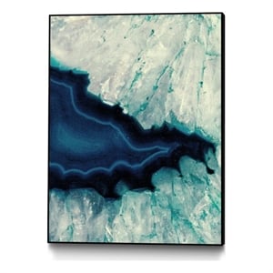 Giant Art Canvas  30x40 Up Close Blue Mineral II Framed in Multi-Color