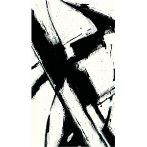 Giant Art 84x48 Expression Abstract I White Fine Art Giant Canvas Print in White