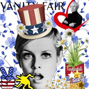 Giant Art 72x72 America Fine Art Giant Canvas Print in Red