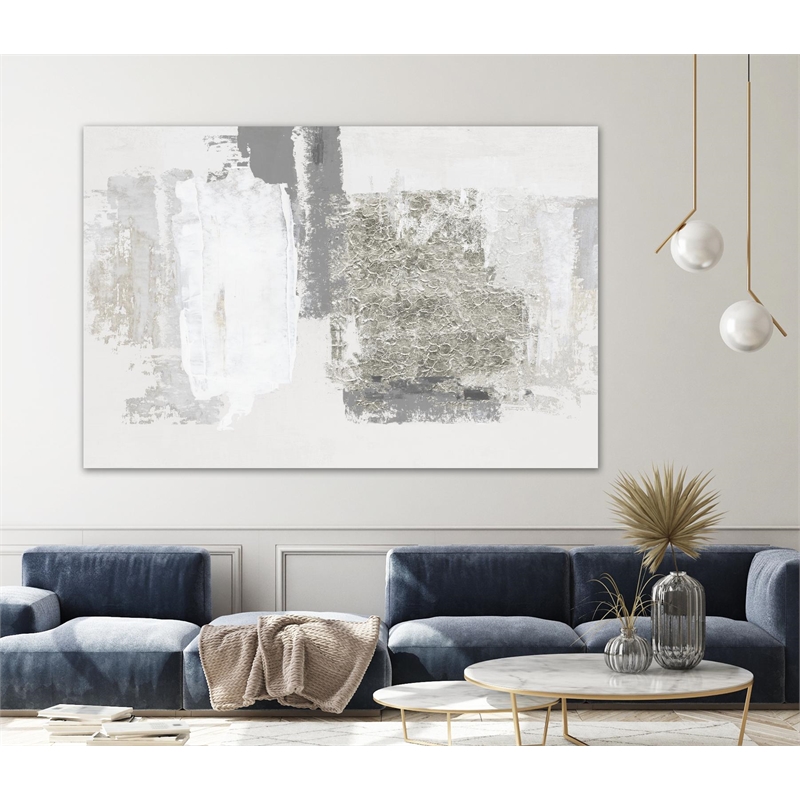Giant Art 84x54 Silver Slate Fine Art Giant Canvas Print in Multi-Color