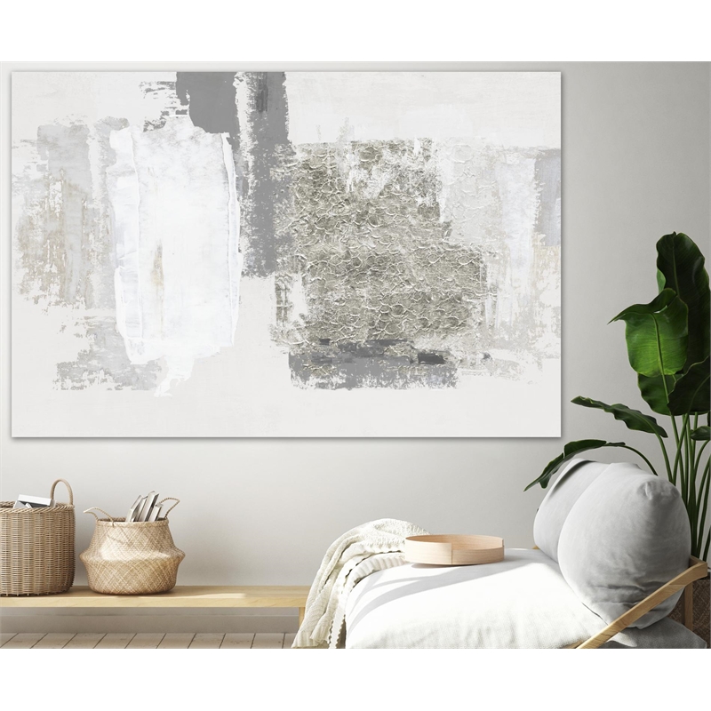 Giant Art 84x54 Silver Slate Fine Art Giant Canvas Print in Multi-Color