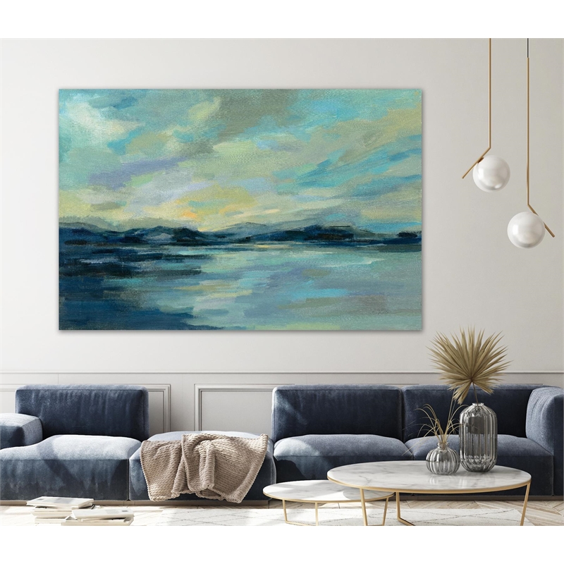 Giant Art 84x54 Indigo Sea Fine Art Giant Canvas Print in Multi-Color