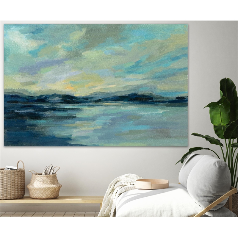 Giant Art 84x54 Indigo Sea Fine Art Giant Canvas Print in Multi-Color