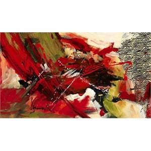 Giant Art 84x48 Profondeur Fine Art Giant Canvas Print in Red