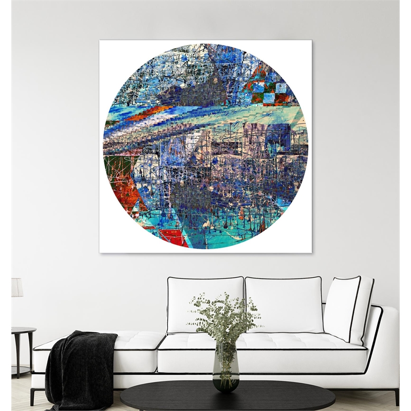 Giant Art 54x54 Circa IX Fine Art Giant Canvas Print in Red