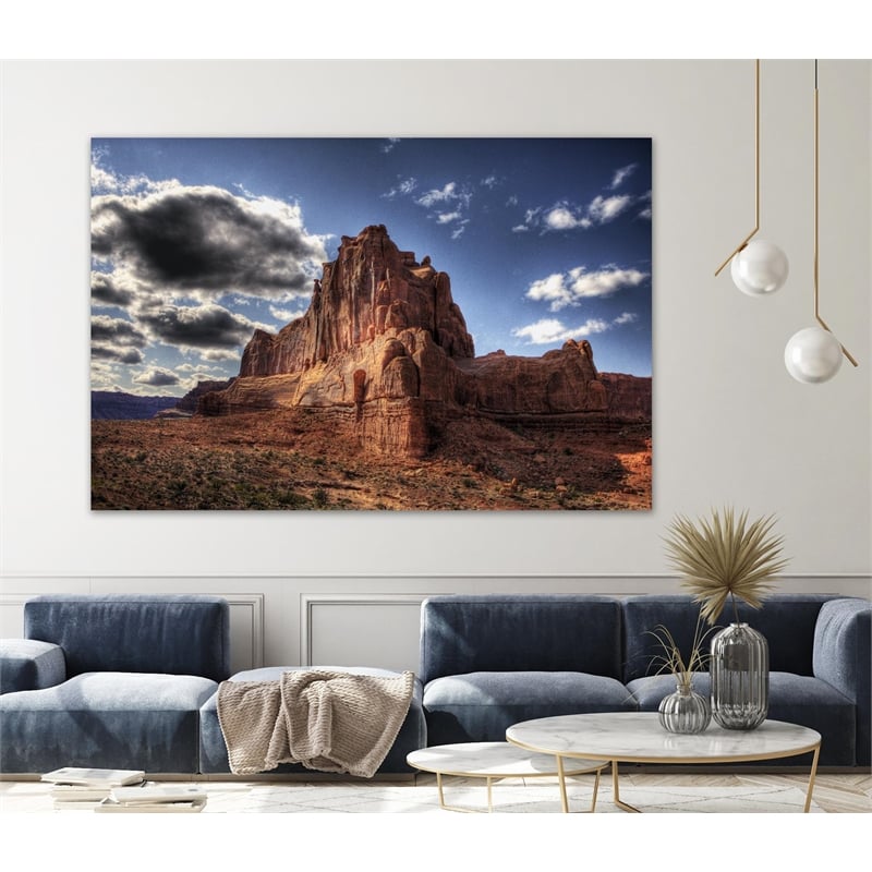 Giant Art 72x48 Red Mountain Fine Art Giant Canvas Print in Multi-Color