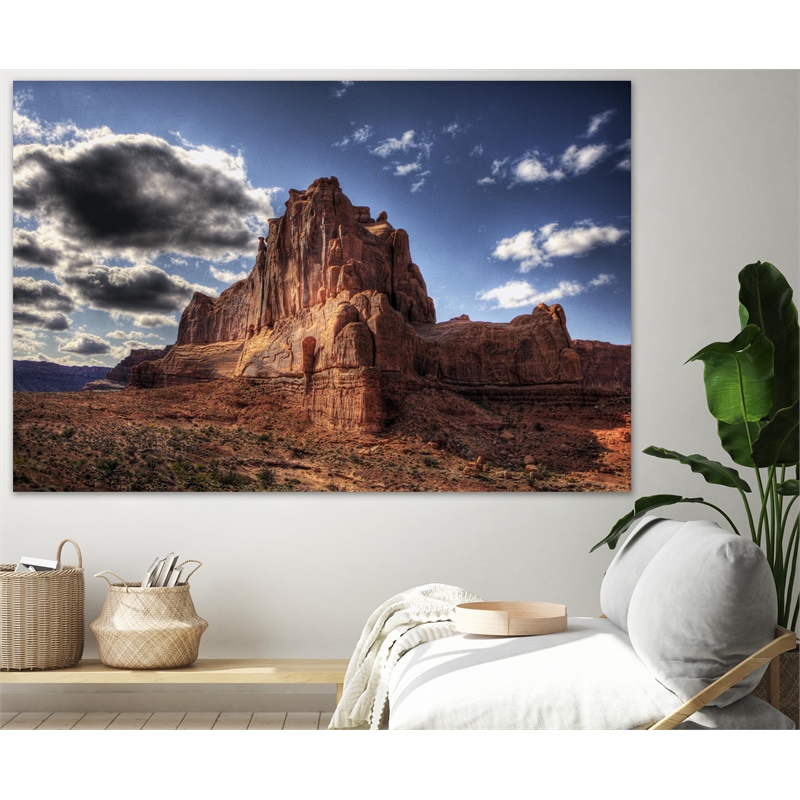 Giant Art 72x48 Red Mountain Fine Art Giant Canvas Print in Multi-Color