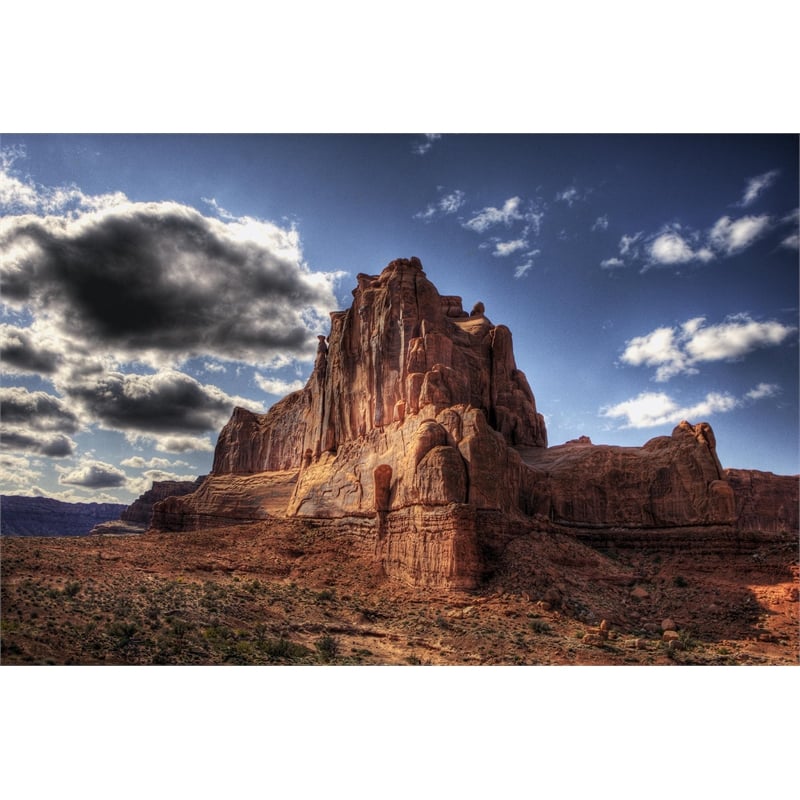 Giant Art 72x48 Red Mountain Fine Art Giant Canvas Print in Multi-Color