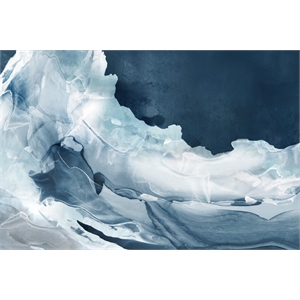 Giant Art 72x48 Wave of Blue Ice Fine Art Giant Canvas Print in Multi-Color