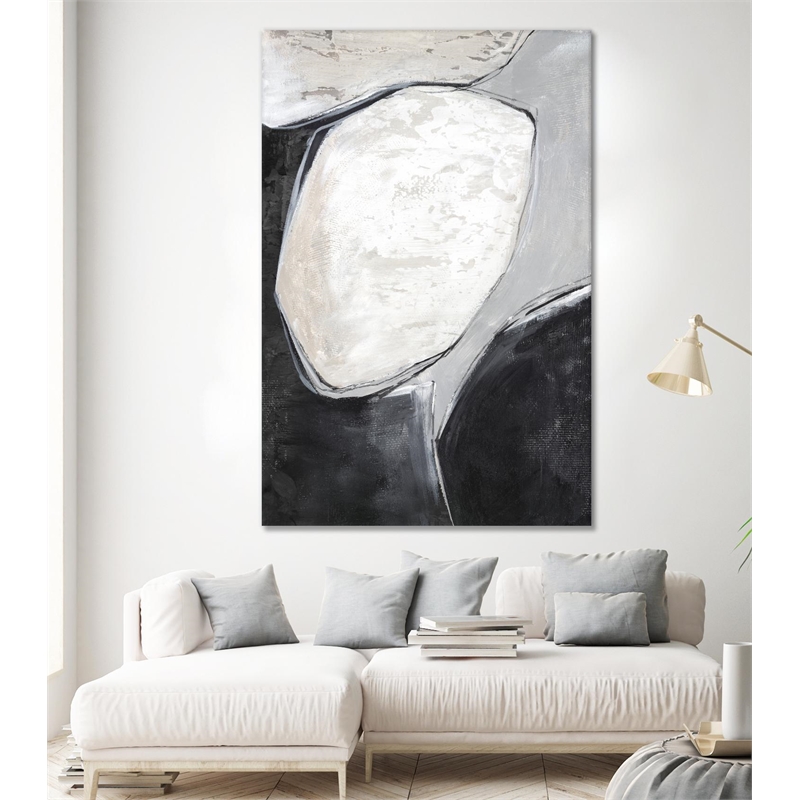 Giant Art 84x54 Falling Rocks I Fine Art Giant Canvas Print in Multi-Color