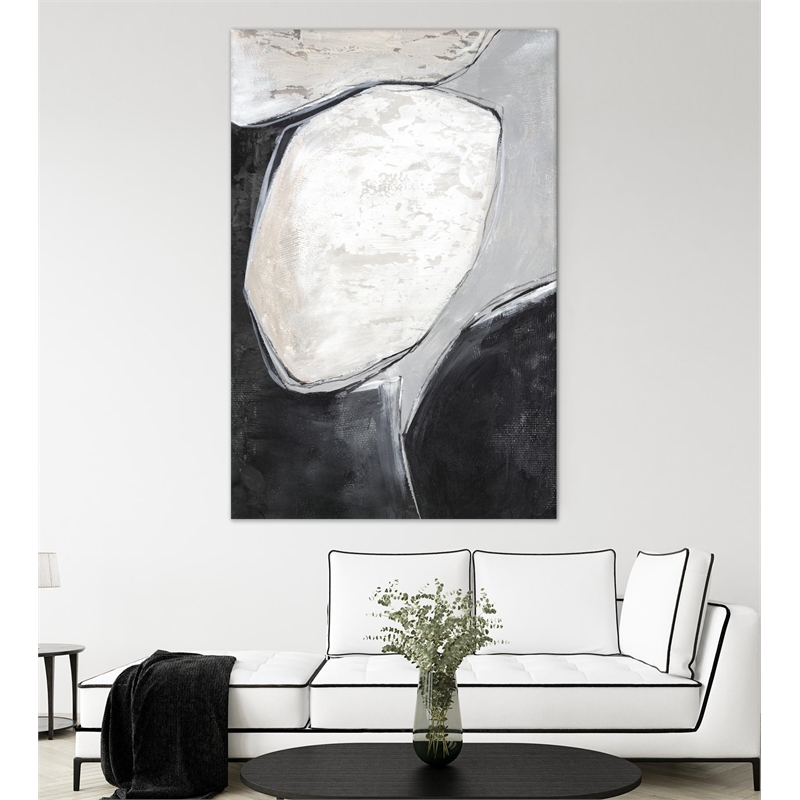 Giant Art 72x48 Falling Rocks I Fine Art Giant Canvas Print in Multi-Color