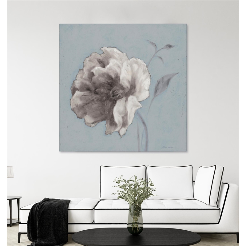 Giant Art 72x72 FLORAL SYMPOSIUM II Fine Art Giant Canvas Print in White