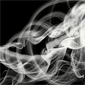 Giant Art 72x72 Smoke Abstract Fine Art Giant Canvas Print in White